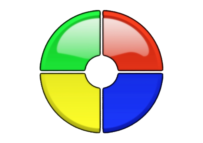 picture of a wheel of four colours.